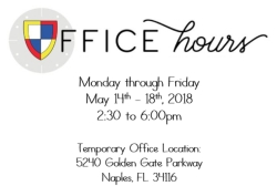 OFFICE HOURS for May 14th - 18th, 2018